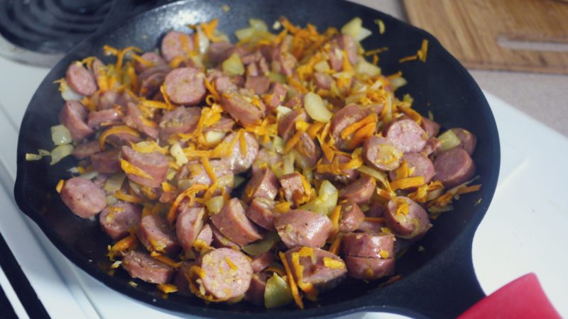 Sausage and Sweet Potato Skillet Frittata