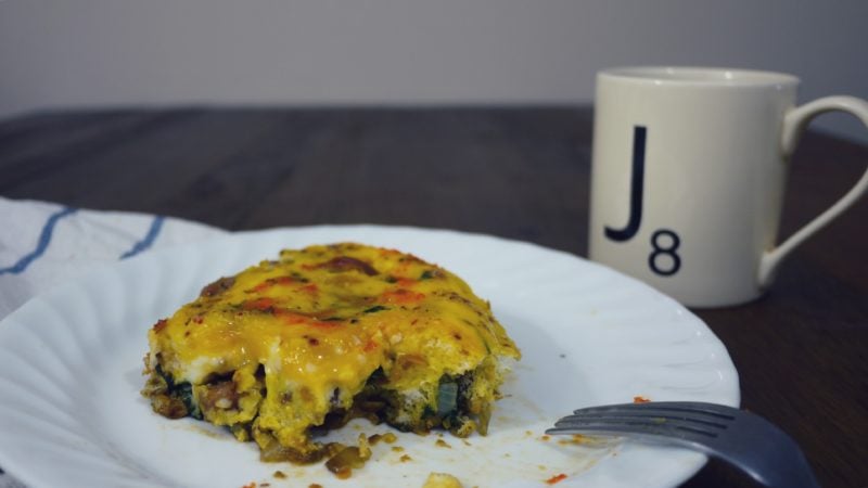 Sausage and Sweet Potato Skillet Frittata