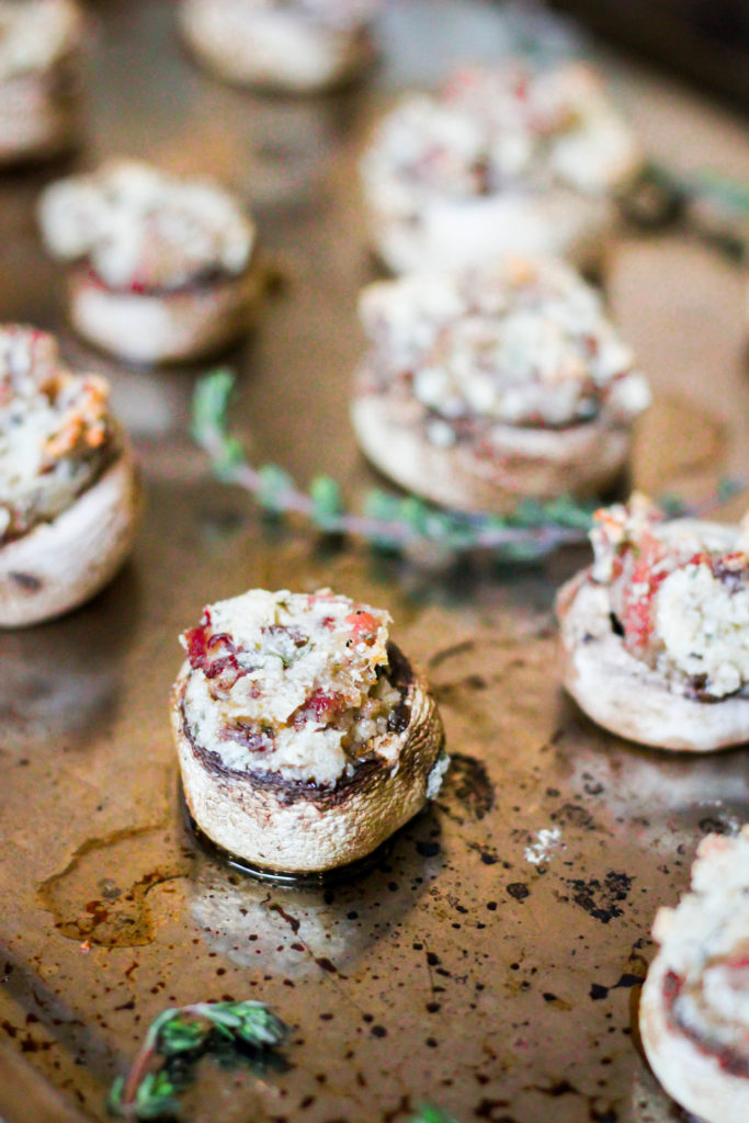 Prosciutto "Cheese" Paleo Stuffed Mushrooms (Whole30, Keto) What