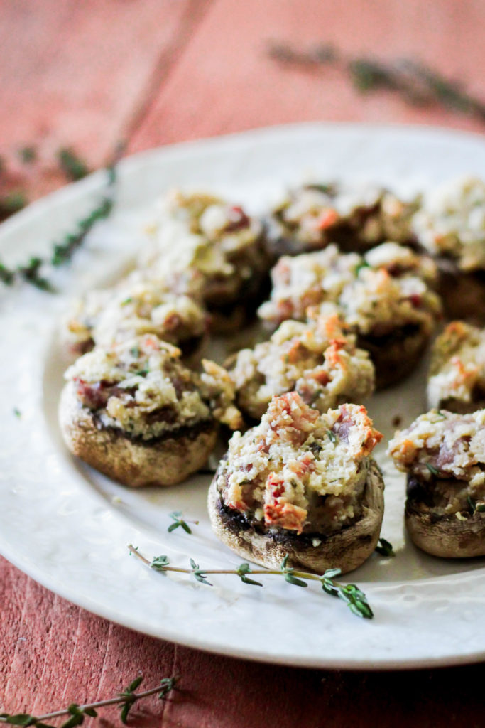 Prosciutto "Cheese" Paleo Stuffed Mushrooms (Whole30, Keto) What