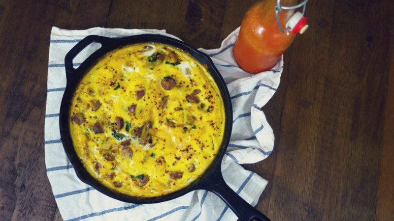 Sausage and Sweet Potato Skillet Frittata