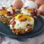 Eggs and Bacon in Sweet Potato Cups
