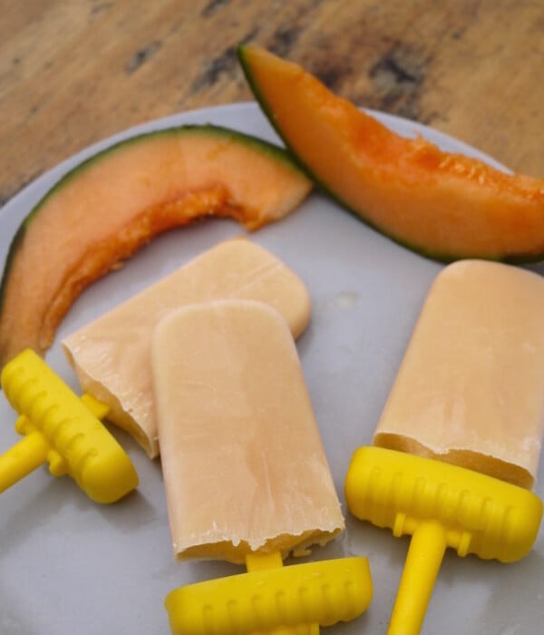 sweet cantaloupe ice pops