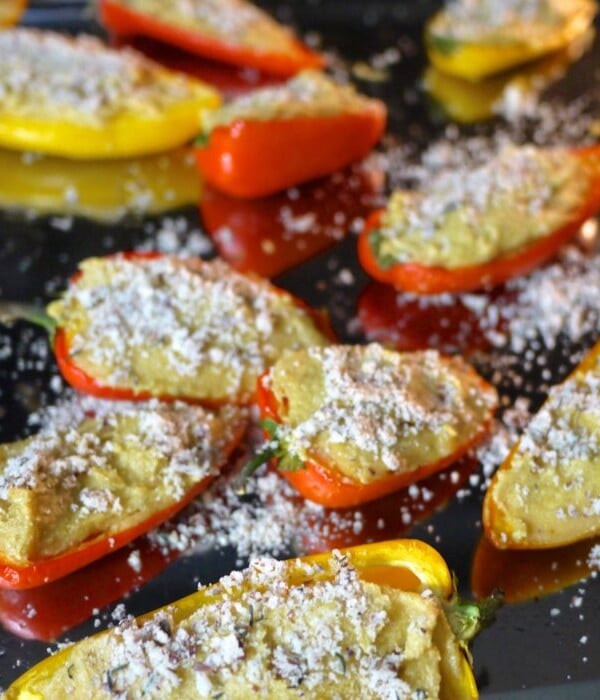cheesy stuffed mini bell peppers