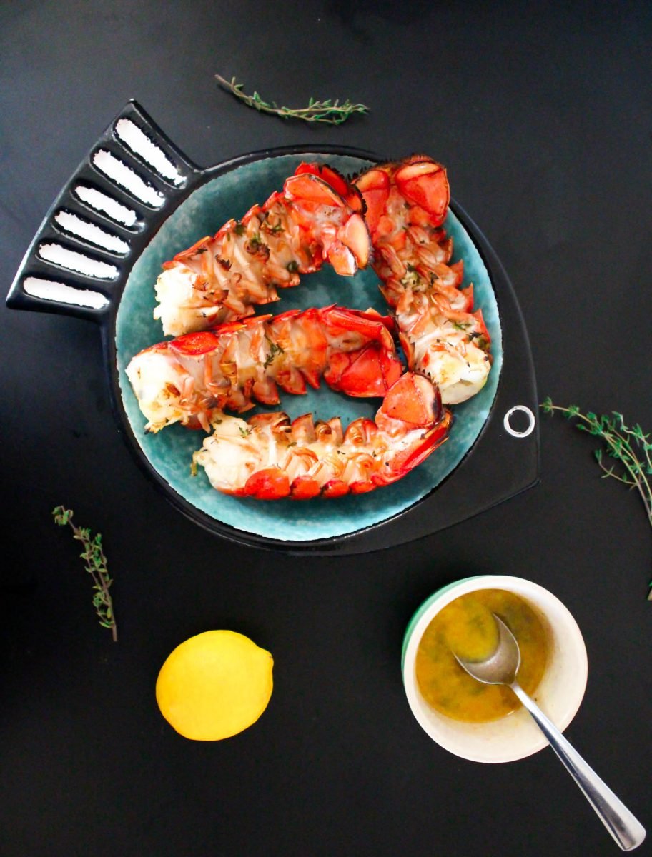 Lemon Butter Grilled Lobster Tails