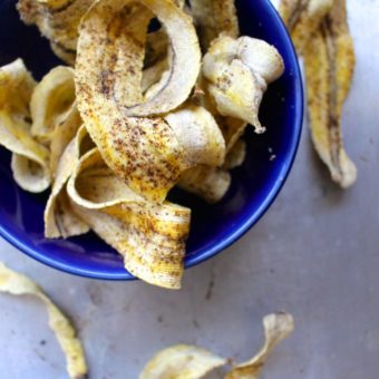 baked ribbon plantain chips