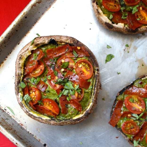 Pesto Portobello Pizza What Great Grandma Ate