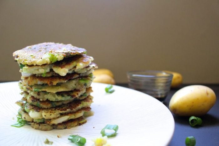 Extra Crispy Scallion Potato Pancakes » the practical kitchen