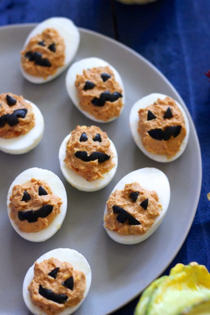 Jack O'Lantern Halloween Deviled Eggs