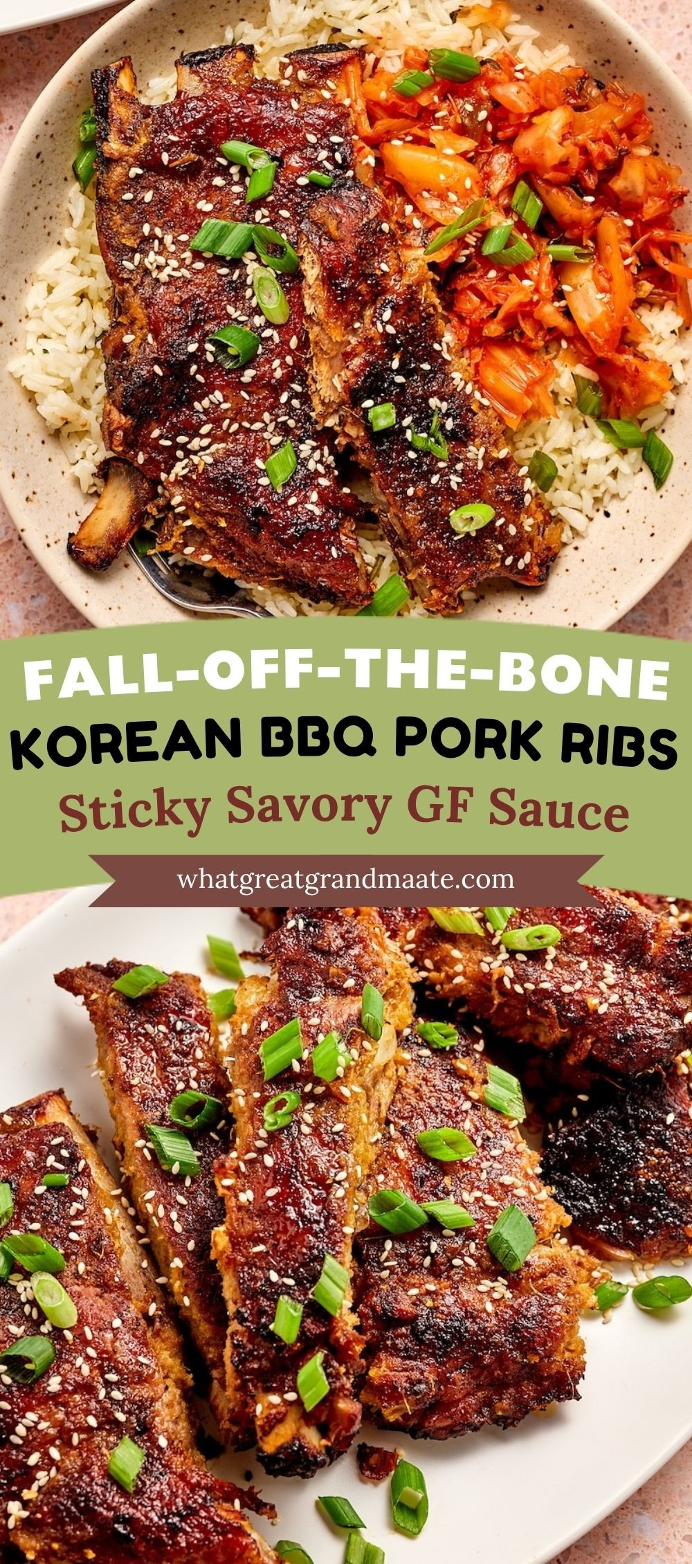 Pinstack Korean Ribs Fall-Off-The-Bone Korean Pork Ribs (Gluten-Free & Refined Sugar-Free ...