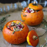 Paleo Gluten Free Whole30 Thanksgiving Stuffed Pumpkin