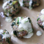 Paleo Gluten Free Whole 30 Spinach Artichoke Meatballs