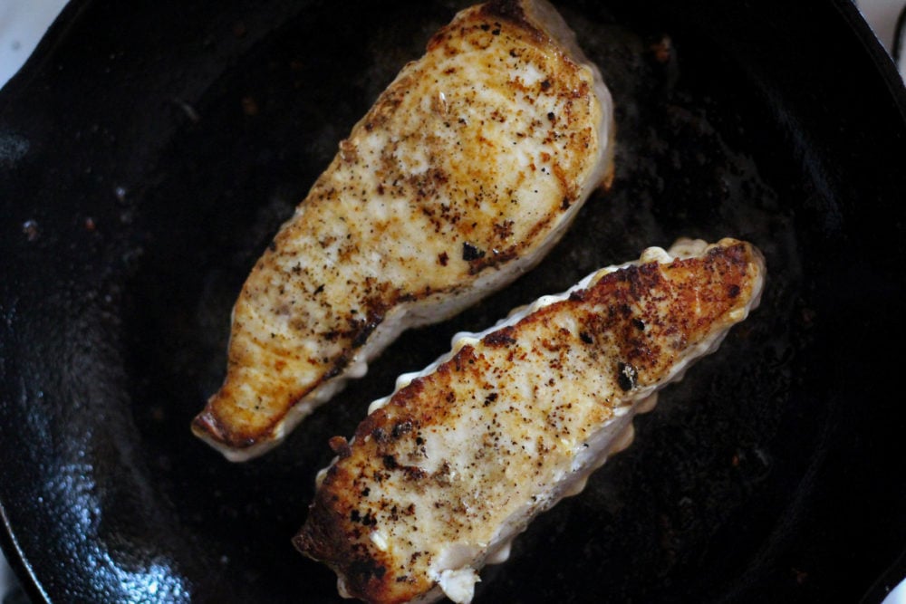 Swordfish Steak with Creamy Lemon Basil Sauce (Paleo, Whole30, Keto)