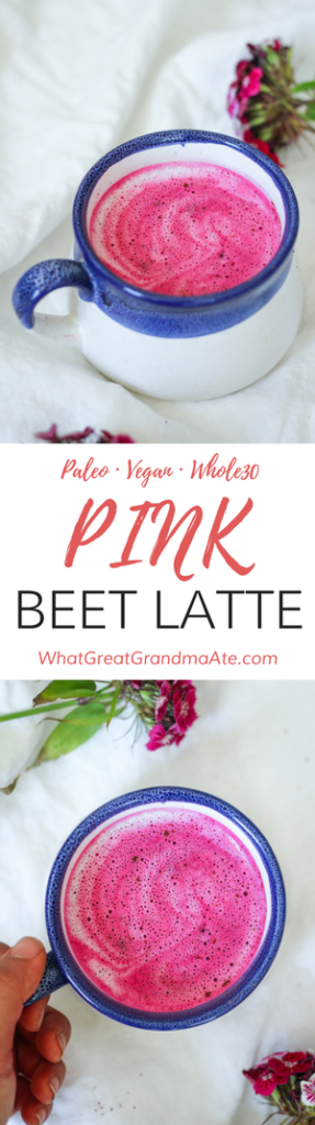 Whole30 Paleo Vegan Pink Beet Latte