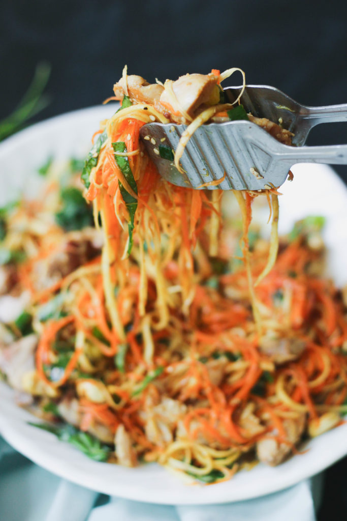 Paleo Asian Chicken Noodle Salad