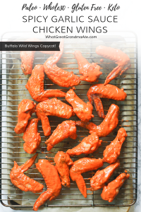 Spicy Garlic Sauce Paleo Chicken Wings Whole30 Keto