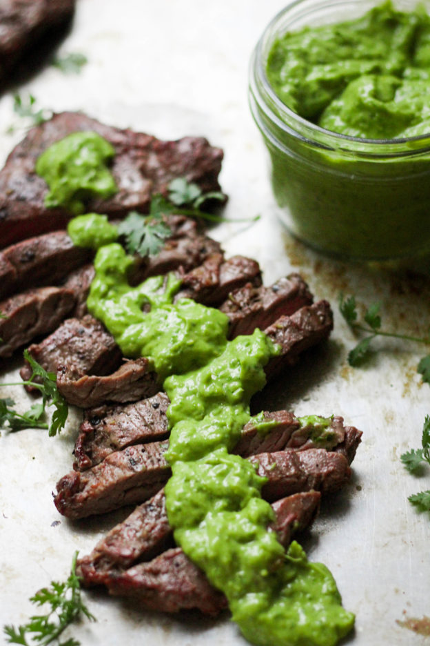 Paleo Skirt Steak with Chimichurri Sauce (Whole30, AIP, Keto) What