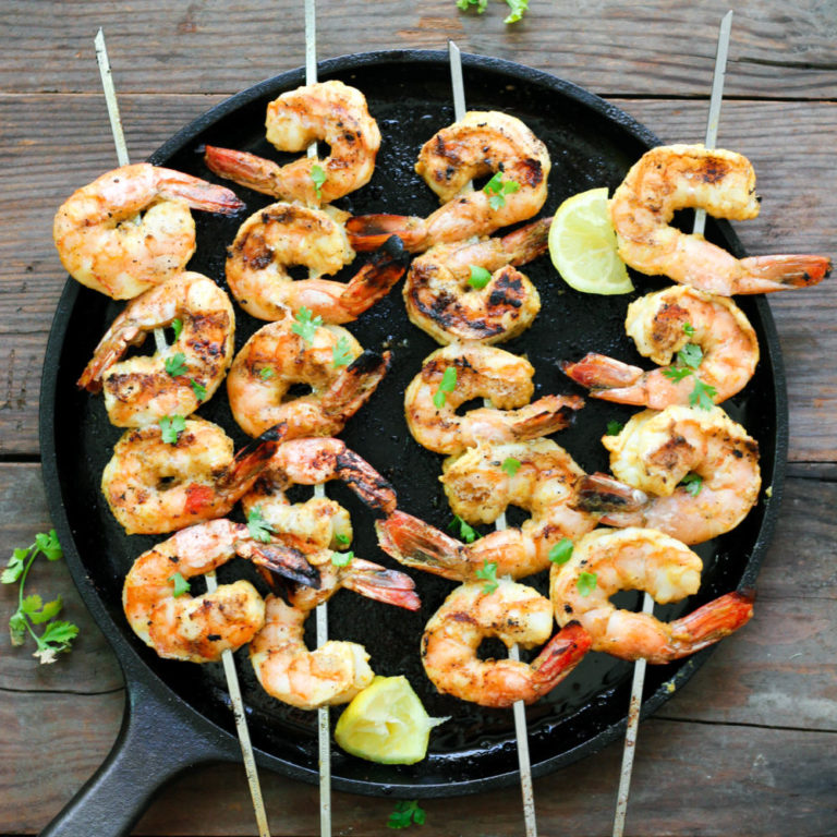 Grilled Lemon Curry Shrimp Skewers What Great Grandma Ate