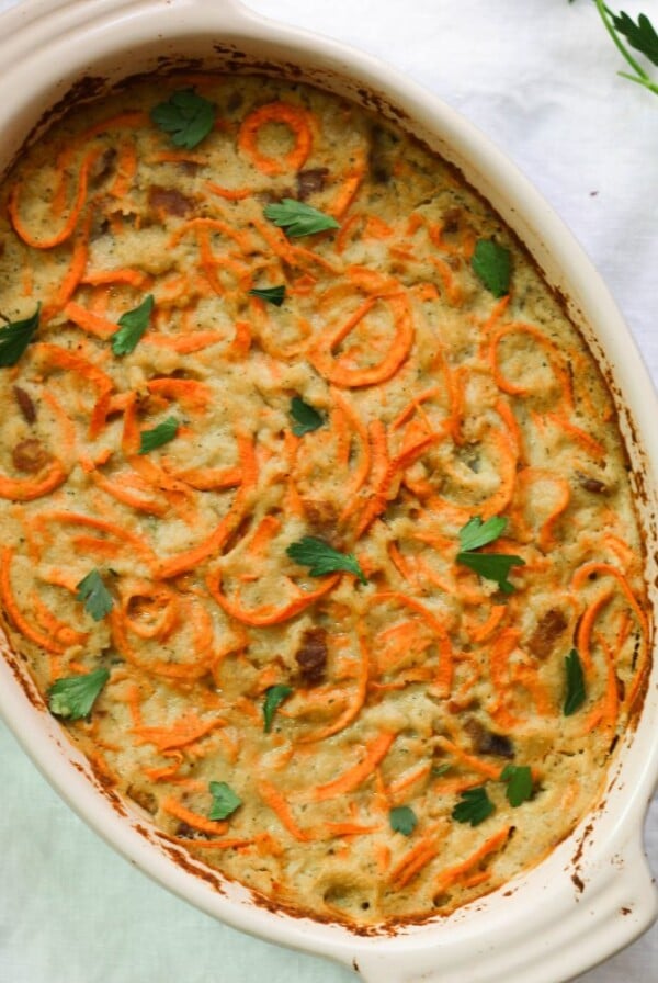 Paleo Bacon Alfredo Casserole
