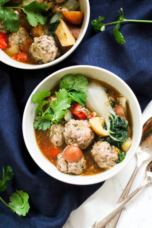Slow Cooker Paleo Wonton Meatball Stew What Great Grandma Ate
