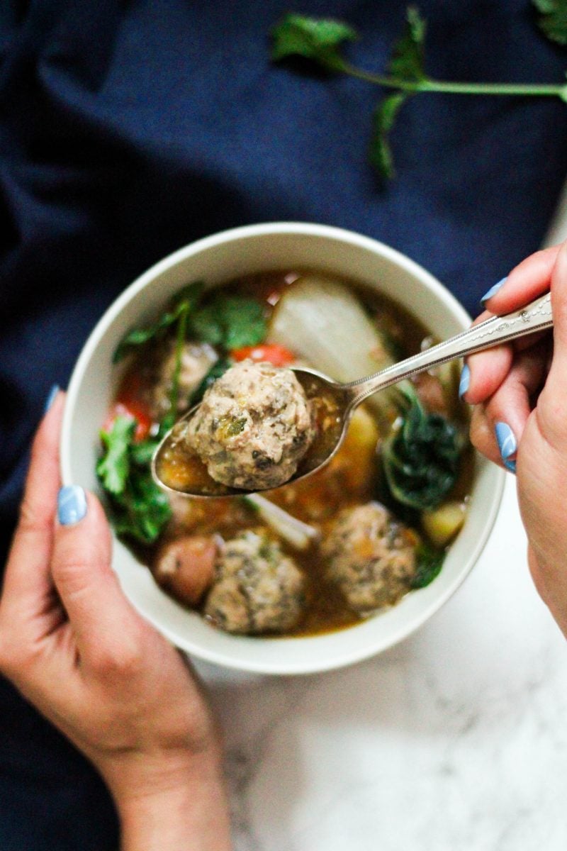 Slow Cooker Paleo Wonton Meatball Stew – What Great Grandma Ate