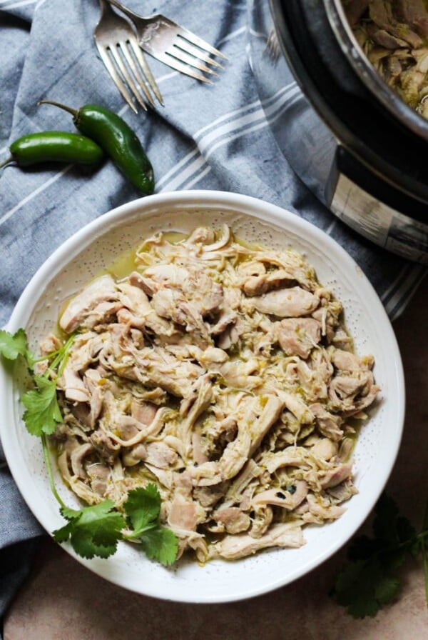 Slow Cooker or Instant Pot Salsa Verde Chicken