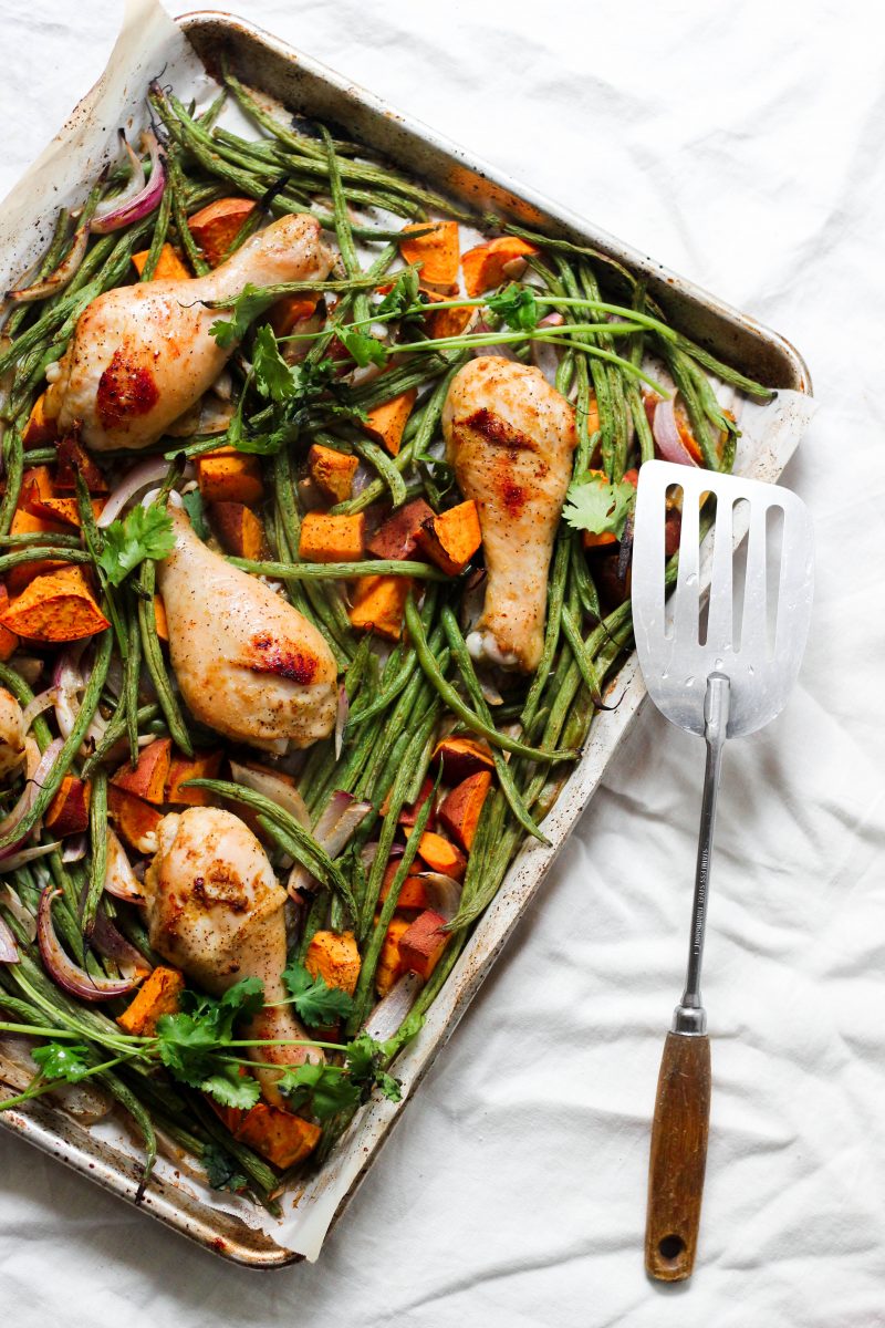 Thai Green Curry Paleo Sheet Pan Chicken and Vegetables