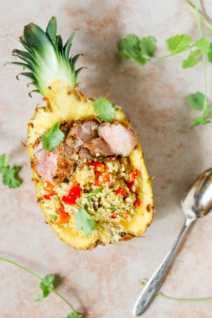 Paleo Pineapple Fried Rice with Grilled Pineapple Pork (Whole30) What