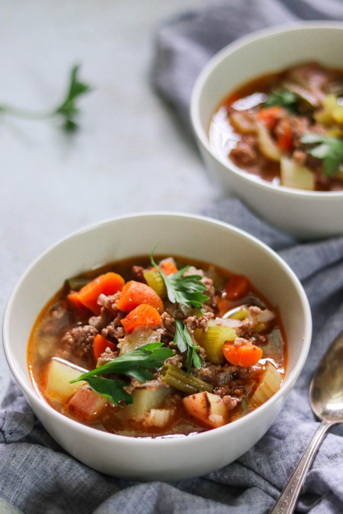 Instant Pot Paleo Hamburger Soup (Whole30) What Great Grandma Ate