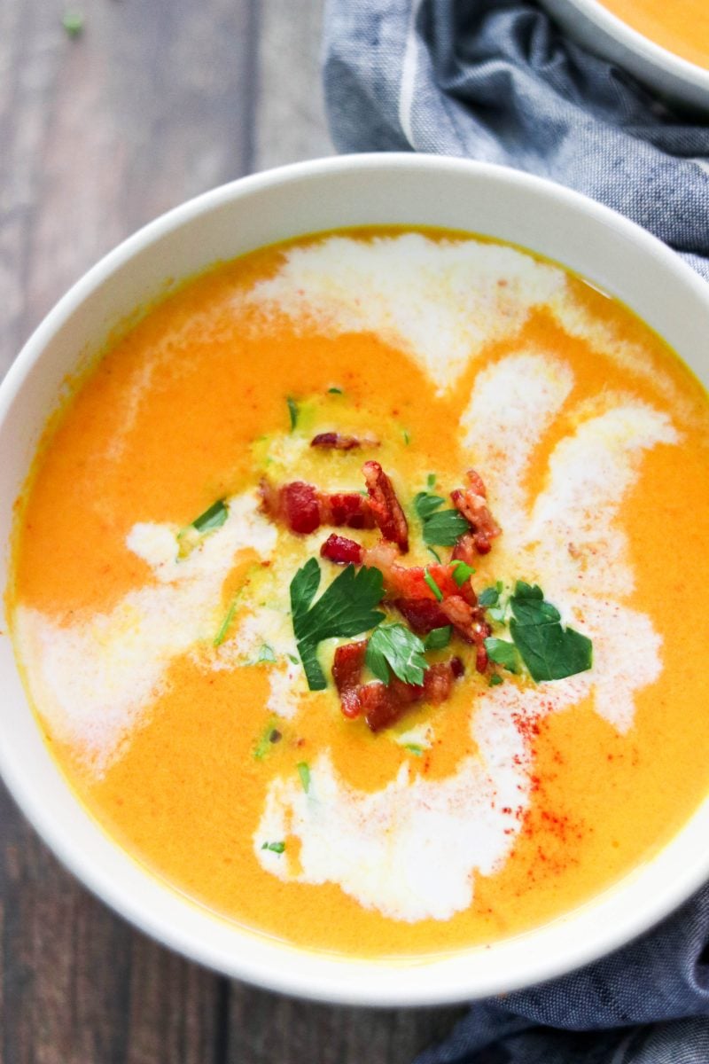 Carrot Parsnip Soup (Creamy, Gluten-free, Paleo-friendly and Whole30)