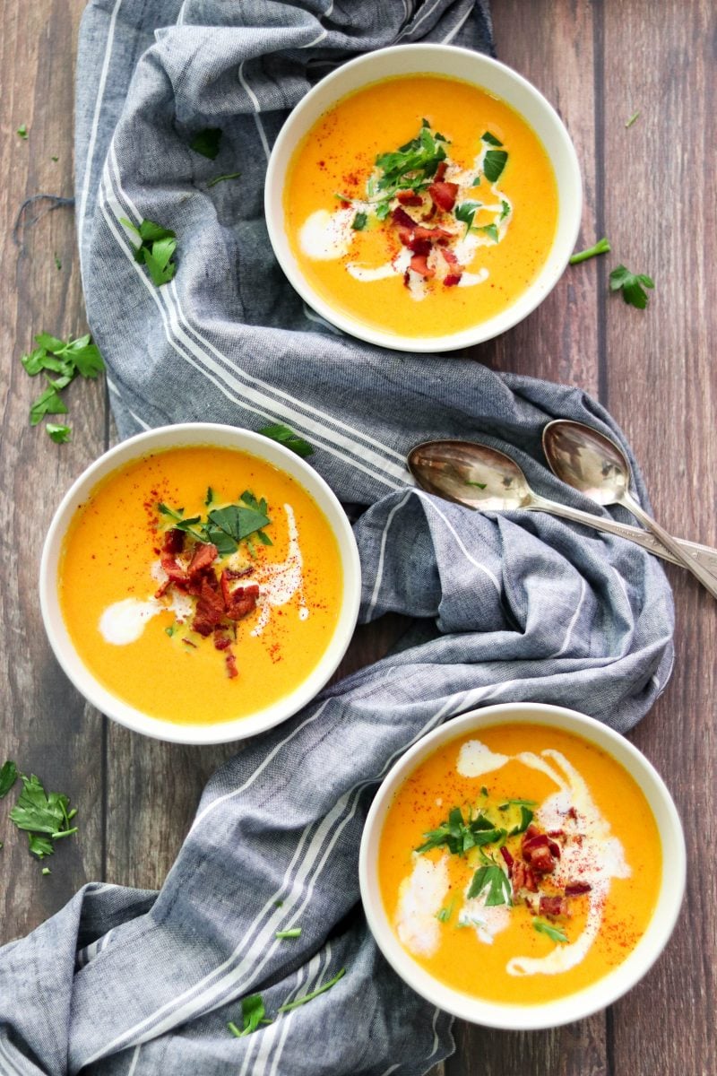 Easy Creamy Carrot Soup Recipe {The Nana Project}