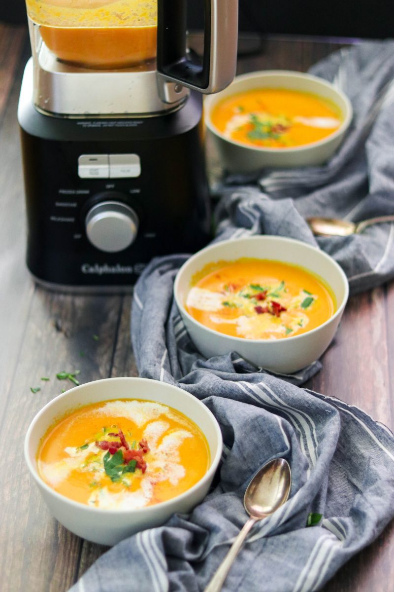 Creamy Paleo Carrot Soup with Bacon