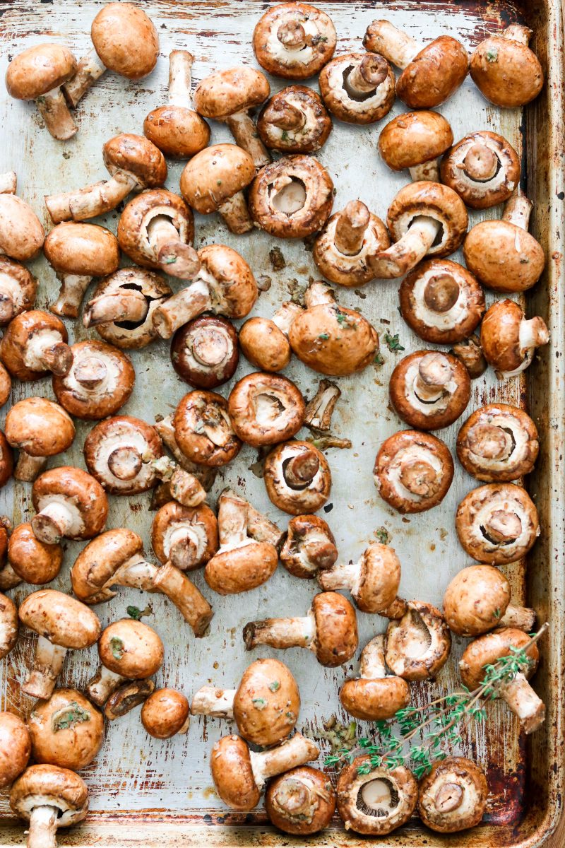Balsamic Garlic Roasted Mushrooms