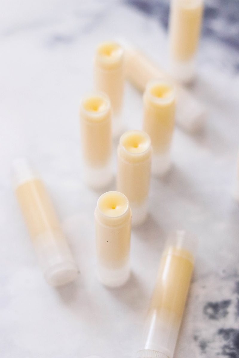 Homemade Lip Balm Recipe Made with Beeswax and Shea