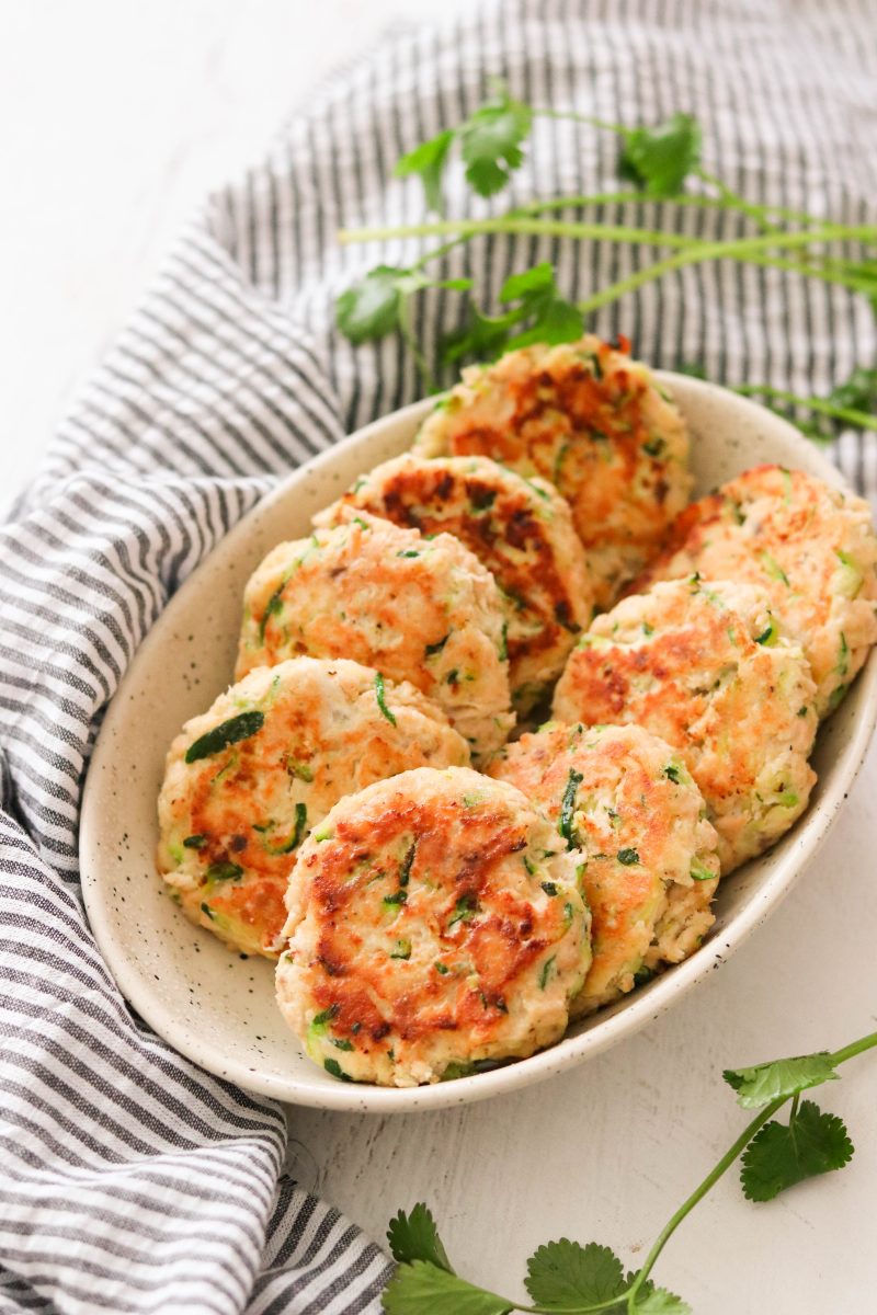 Whole30 Salmon Cakes with Zucchini