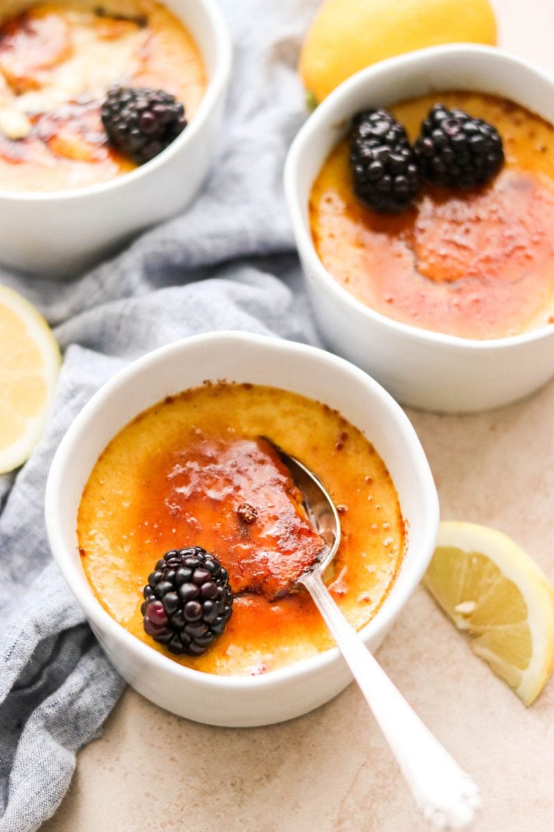 Low Carb Lemon Crème Brûlée • TJ's Taste