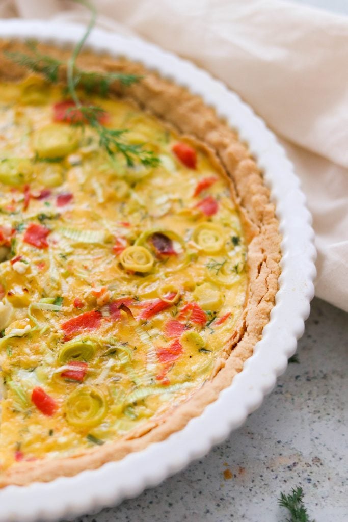 Paleo & Keto Quiche with Smoked Salmon and Leeks What Great Grandma Ate