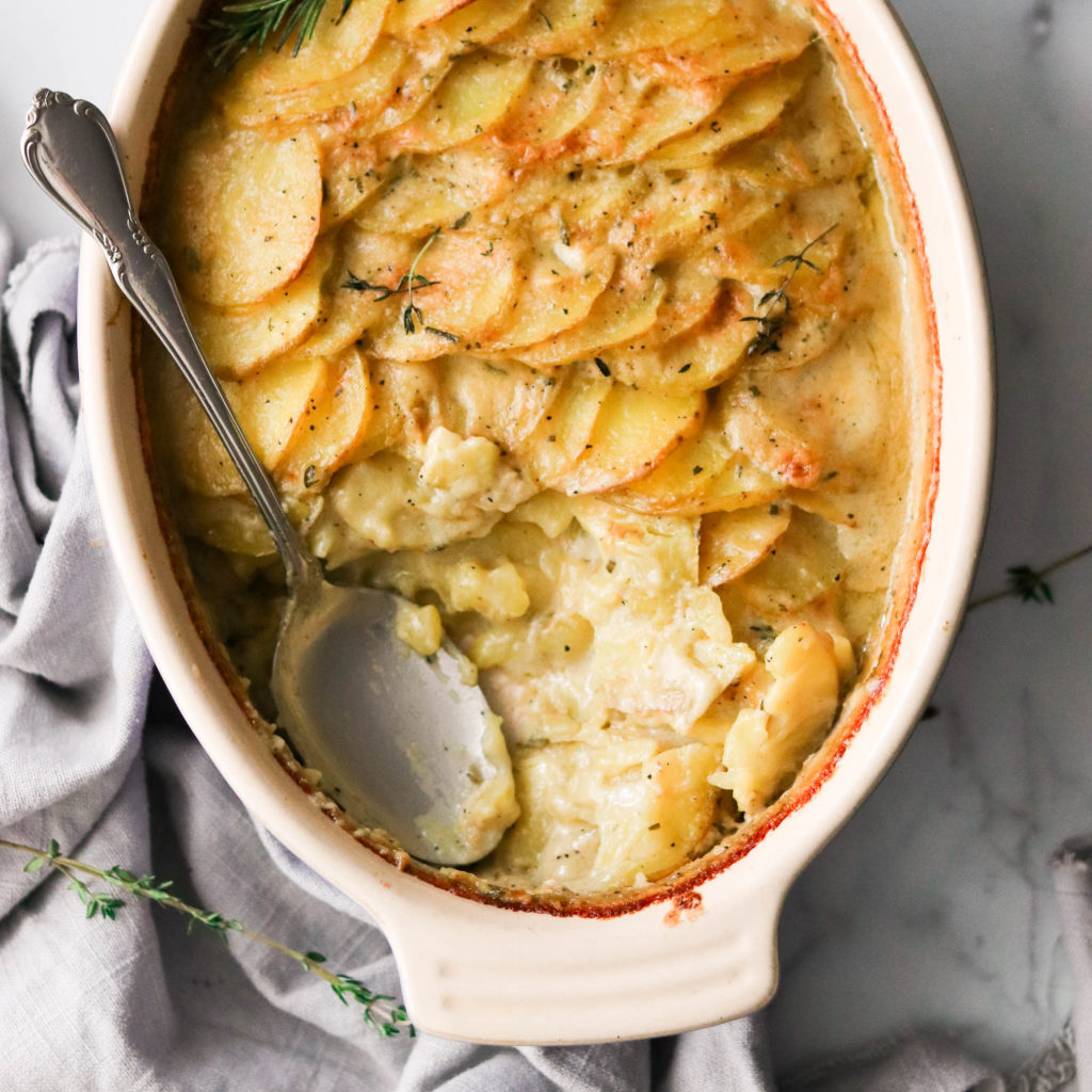 Easy Vegan Scalloped Potatoes Recipe (Gluten Free)