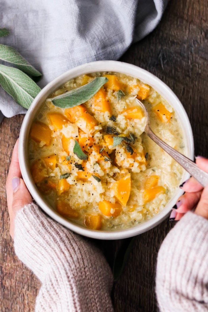 Paleo Instant Pot Butternut Squash Risotto (Whole30, Vegan, AIP) What