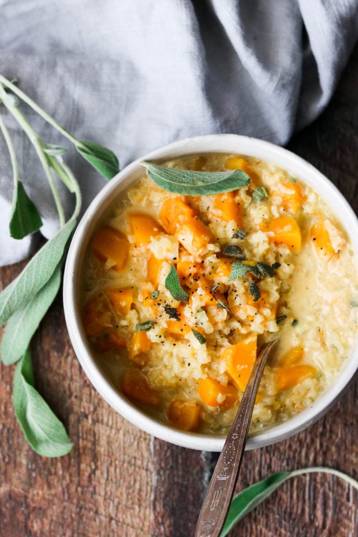 Paleo Instant Pot Butternut Squash Risotto (Whole30, Vegan, AIP) What