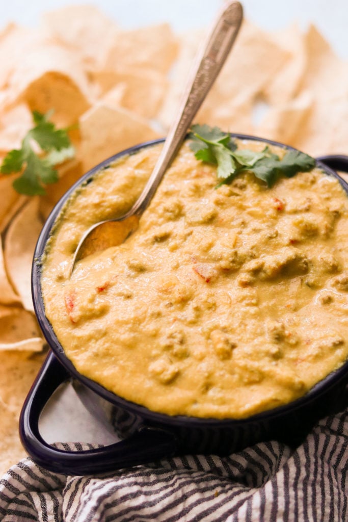 Dairy Free Queso Dip with Ground Beef (Paleo, Whole30, Keto) – What ...