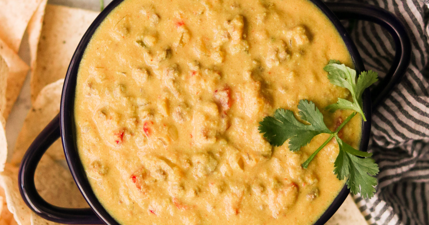 Dairy Free Queso Dip with Ground Beef (Paleo, Whole30, Keto) What