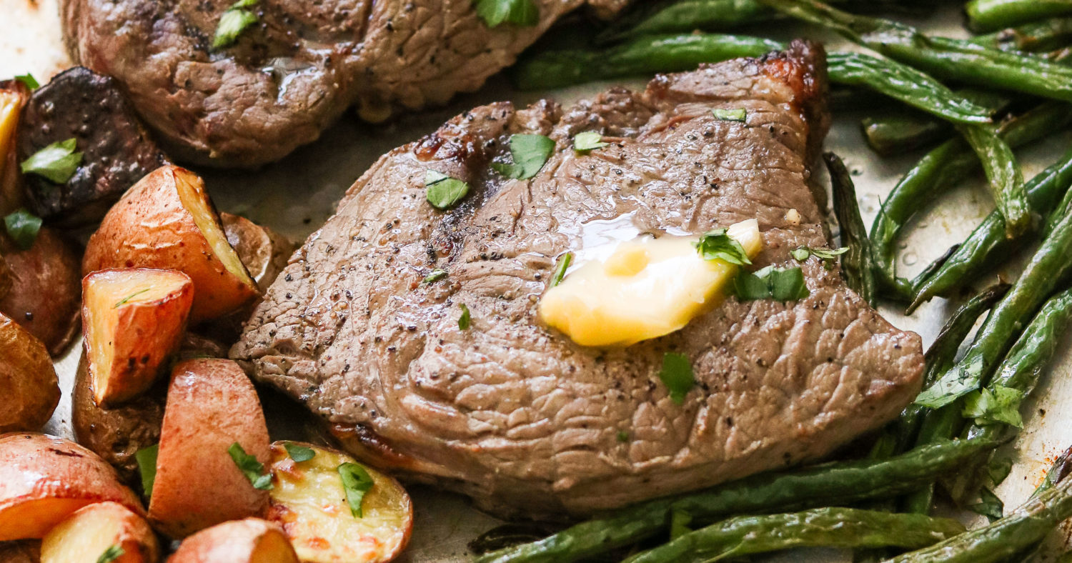 Sheet Pan Steak and Potatoes with Green Beans (Paleo, Whole30)