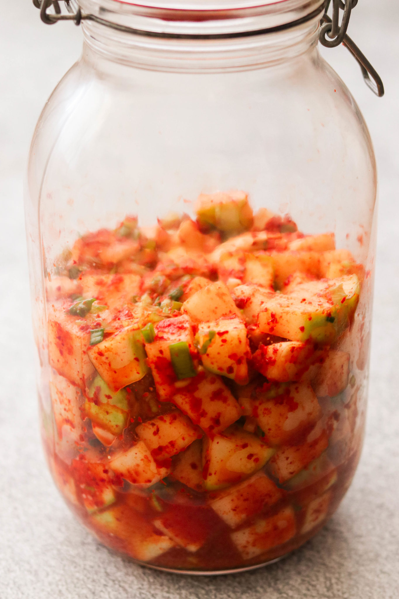 Kkakdugi Korean Radish Kimchi (Paleo, Whole30, Keto, Vegan Option
