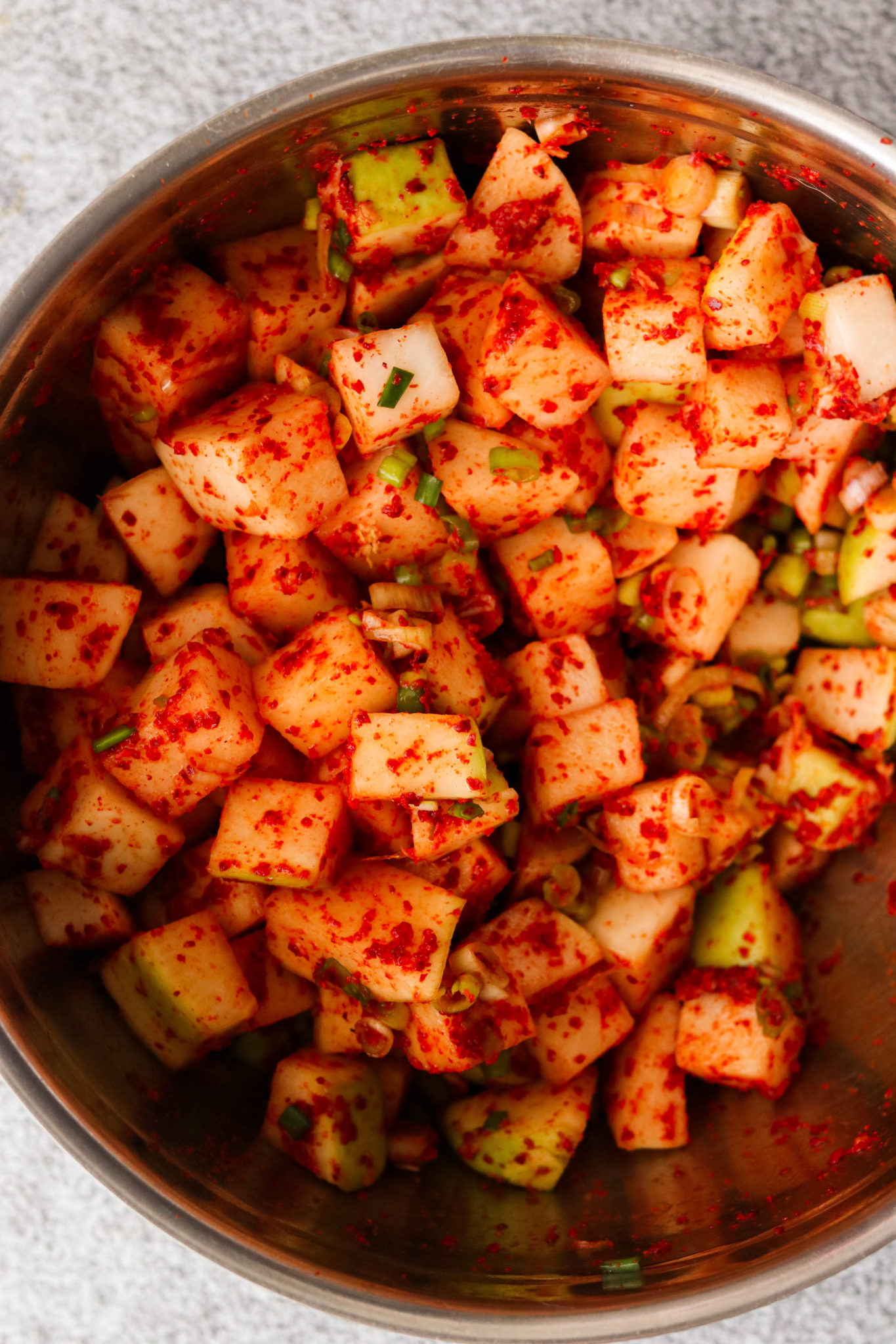 Kkakdugi Korean Radish Kimchi (Paleo, Whole30, Keto, Vegan Option
