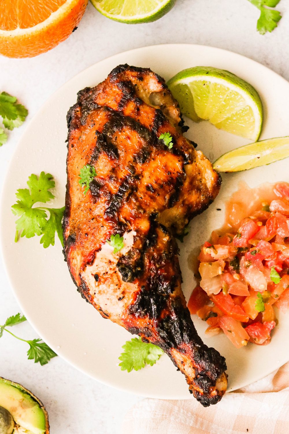 mexican grilled chicken on a plate