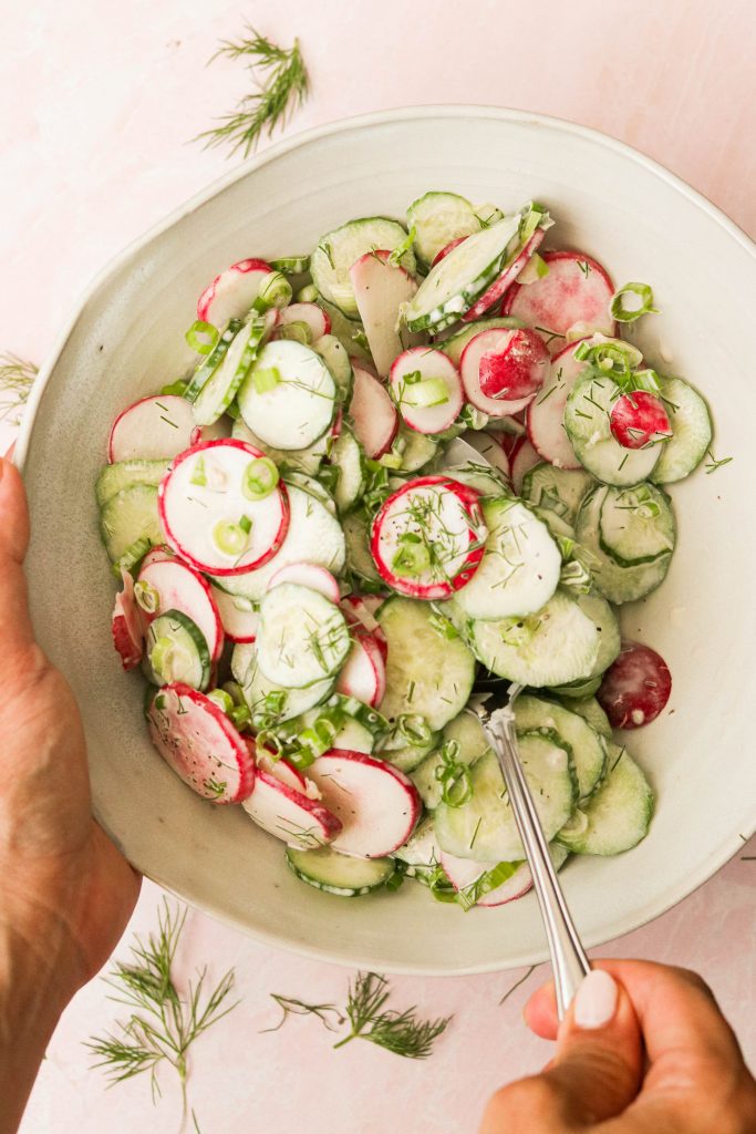 Raw radish salad