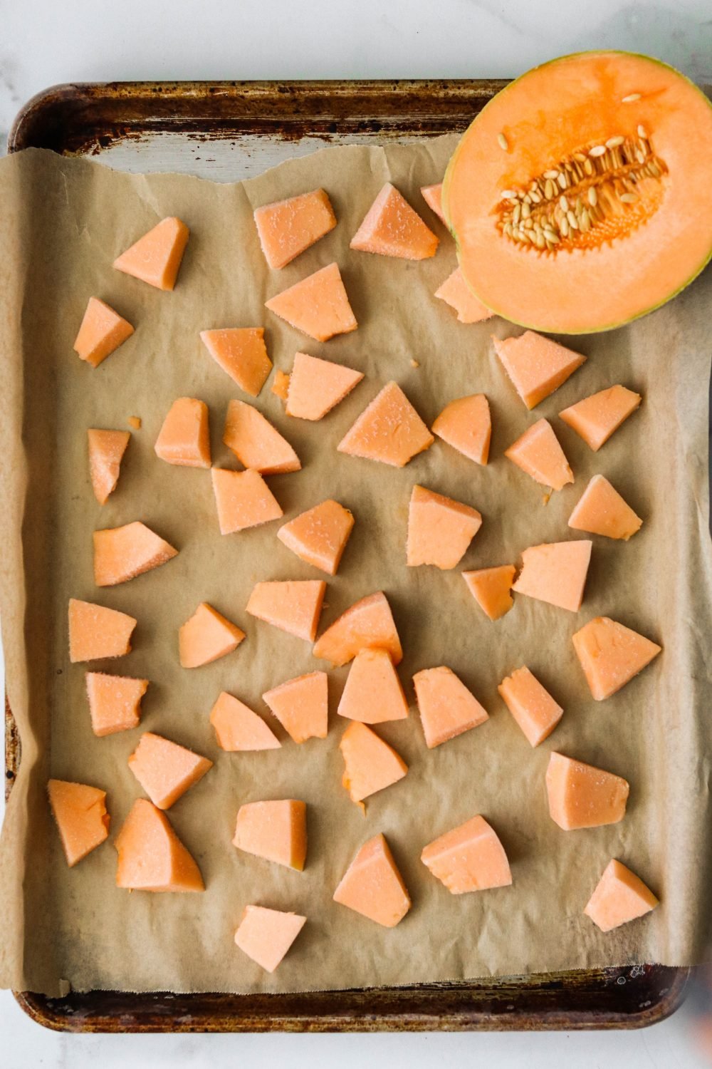 how to make fresh fruit sorbet with cantaloupes