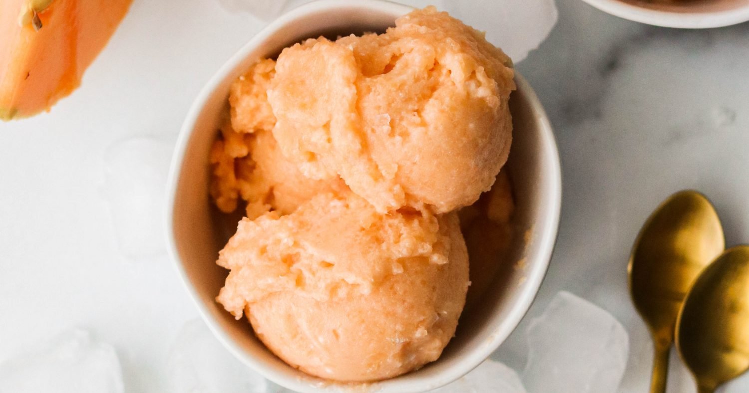 Easy Homemade Cantaloupe Sorbet Recipe Vegan