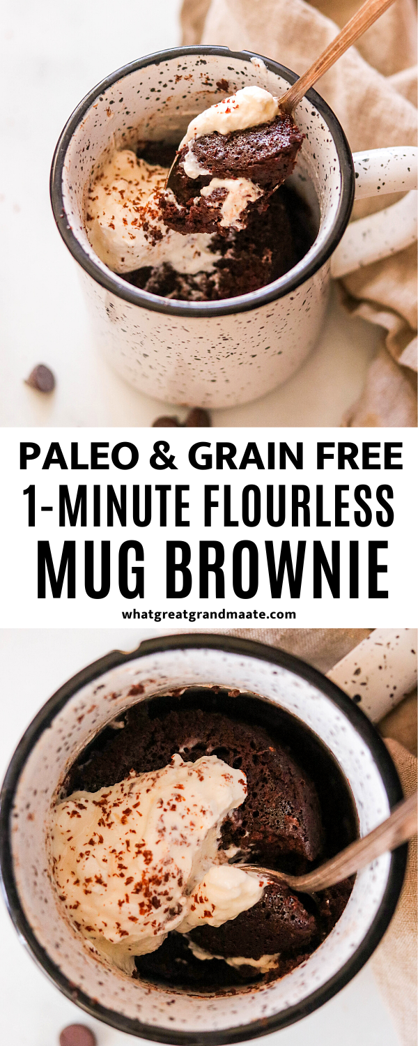 Flourless Brownie in a Mug (Paleo, Grain Free) What Great Grandma Ate